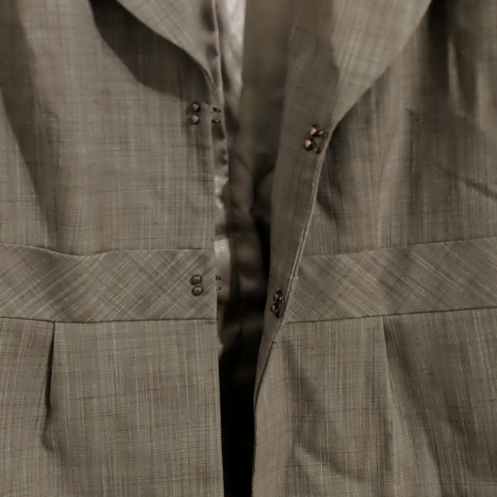 Brown Crosshatched Blazer - Picture 2 of 5